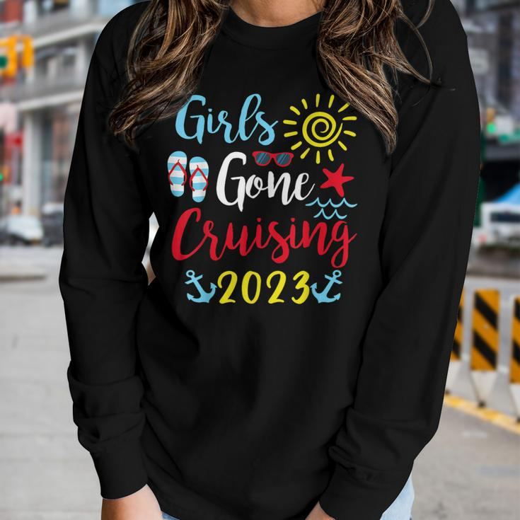Womens Girls Gone Cruising 2023 Cruise Squad Vacation Girl Women Long Sleeve T-shirt Gifts for Her