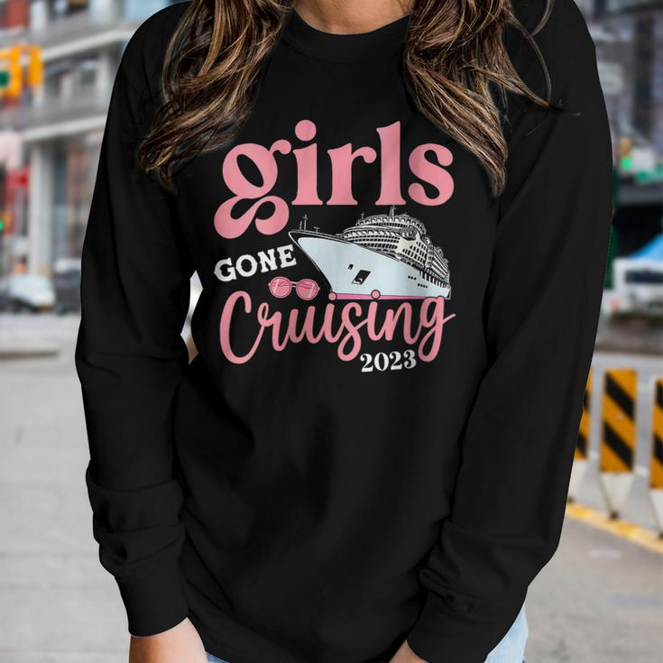 Womens Girls Gone Cruising 2023 Matching Cruise Ship Vacation Trip Women Long Sleeve T-shirt Gifts for Her