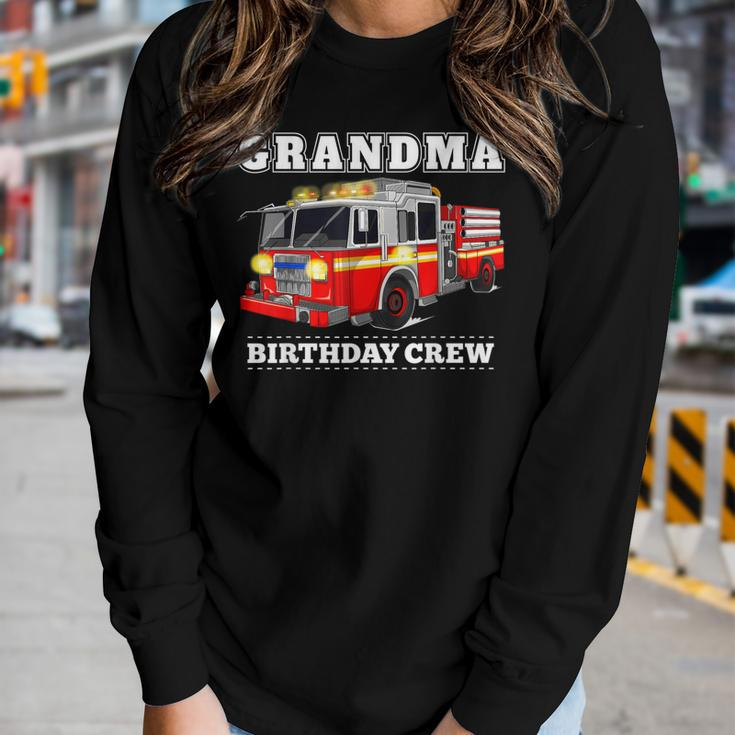 Grandma Birthday Crew Fire Truck Firefighter Fireman Party Women Graphic Long Sleeve T-shirt Gifts for Her