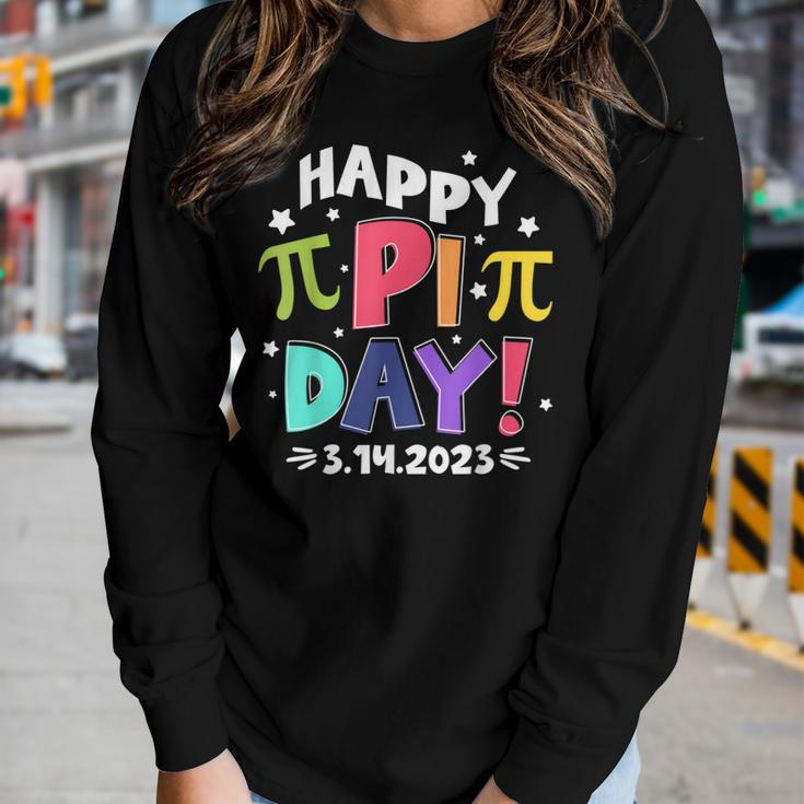 Groovy Happy Pi Day 314 Funny Math Science Teacher Students Women Graphic Long Sleeve T-shirt Gifts for Her