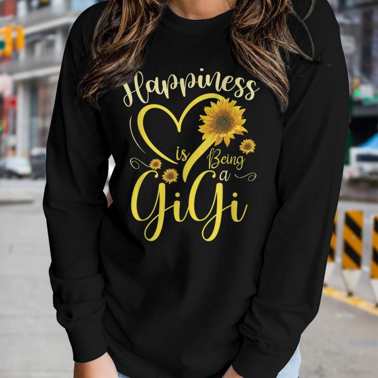 Happiness Is Being A Gigi Sunflower Grandma Women Long Sleeve T-shirt Gifts for Her