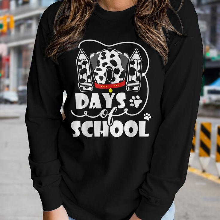 Happy 101 Days School Dog Lover Student Or Teacher Boys Kids V3 Women Graphic Long Sleeve T-shirt Gifts for Her