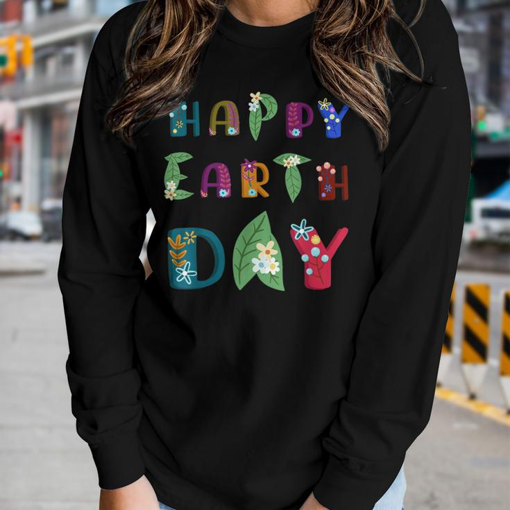 Happy Earth Day Tshirt Nature Lovers Mother Earth Day Shirt Women Long Sleeve T-shirt Gifts for Her