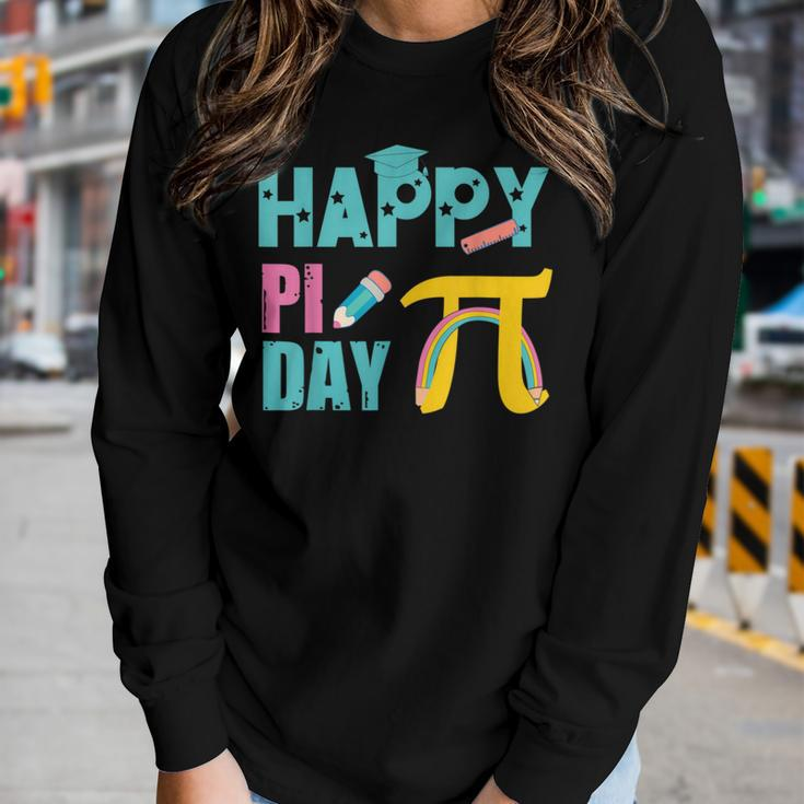 Happy Pi Day Kids Math Teachers Student Professor Pi Day V5 Women Graphic Long Sleeve T-shirt Gifts for Her