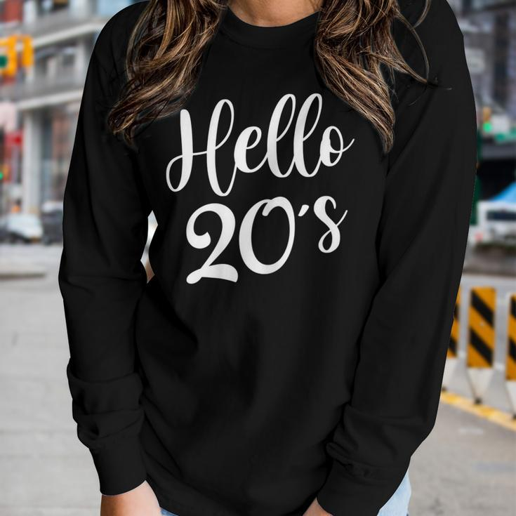 Womens Hello 20S Womens 20 Year Old 20Th Birthday Bday Squad Women Long Sleeve T-shirt Gifts for Her