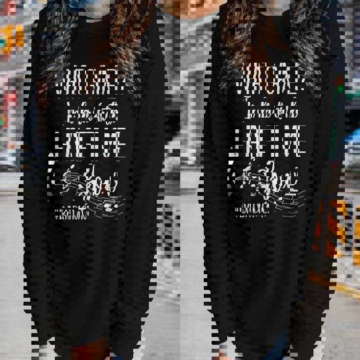 Here For The Halftime Marching Band Mom Women Graphic Long Sleeve T-shirt Gifts for Her