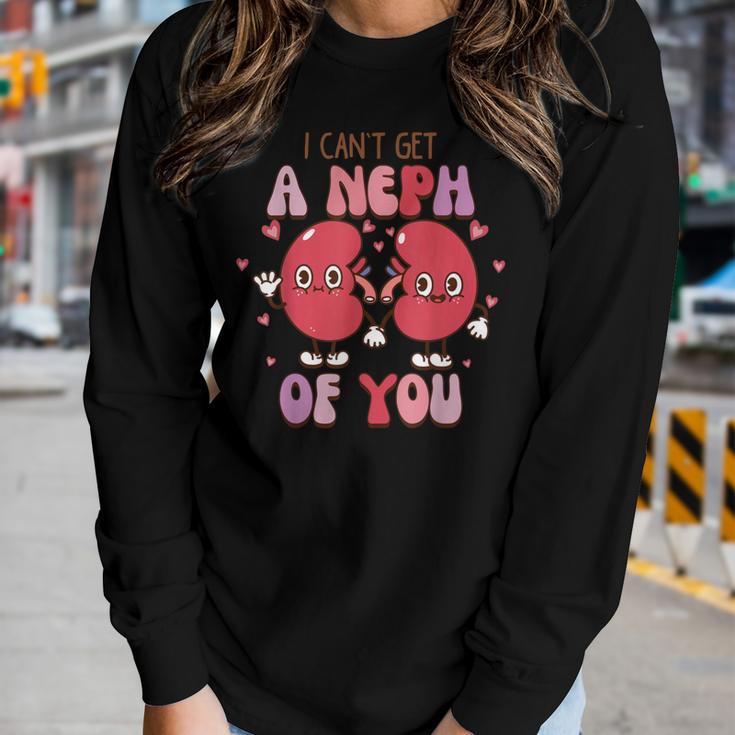 I Cant Get A Neph Of You Funny Nurse Happy Valentines Day Women Graphic Long Sleeve T-shirt Gifts for Her