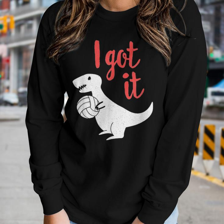 I Got It Volleyball CuteRex Dinosaur Mom Dad Women Graphic Long Sleeve T-shirt Gifts for Her