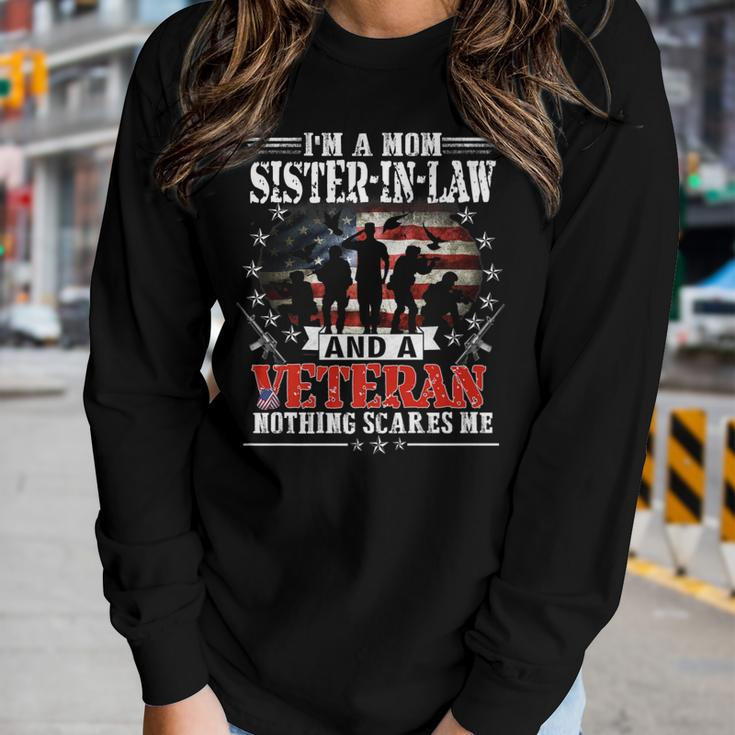 Im A Mom Sister-In-Law Veteran Mothers Day Funny Patrioitc Women Graphic Long Sleeve T-shirt Gifts for Her