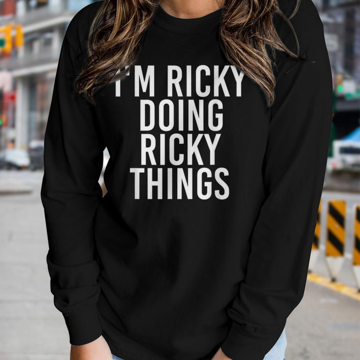 Im Ricky Doing Ricky Things Funny Christmas Gift Idea Women Graphic Long Sleeve T-shirt Gifts for Her