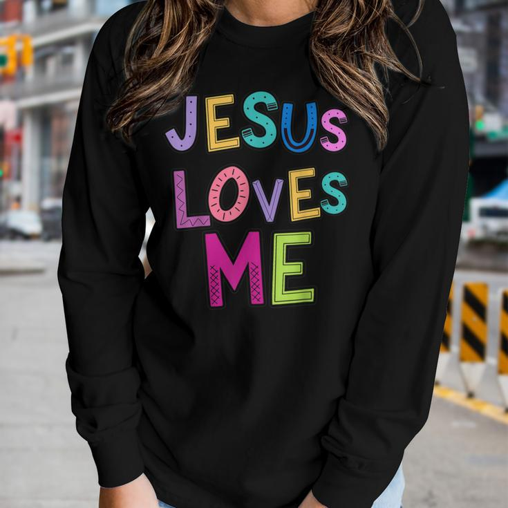 Jesus Loves Me Religious Christian Catholic Church Prayer Women Long Sleeve T-shirt Gifts for Her