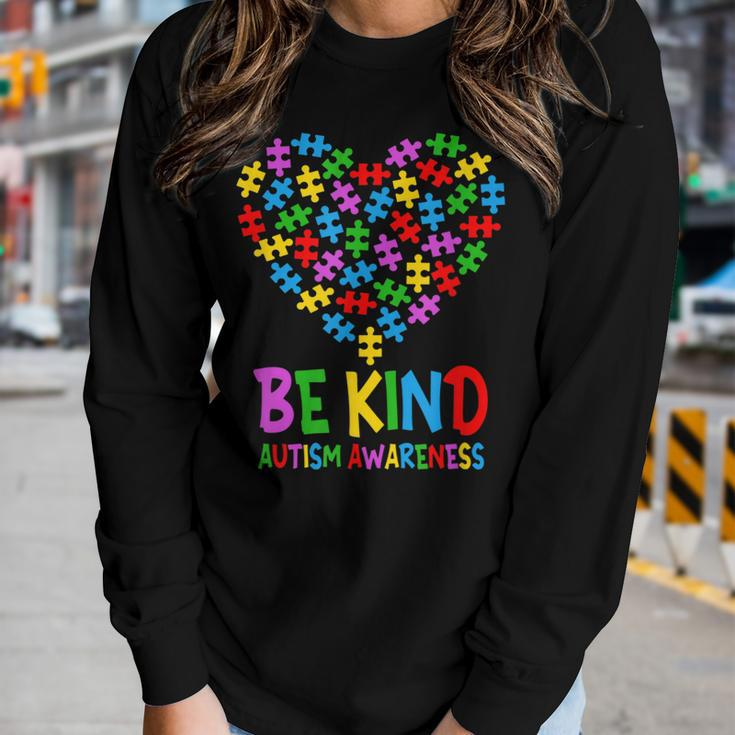 Be Kind Puzzle Heart Kindness Autism Awareness Men Women Kid Women Long Sleeve T-shirt Gifts for Her