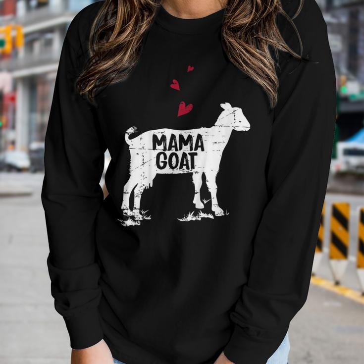 Mama Goat Shirt Farmer Lover Women Long Sleeve T-shirt Gifts for Her