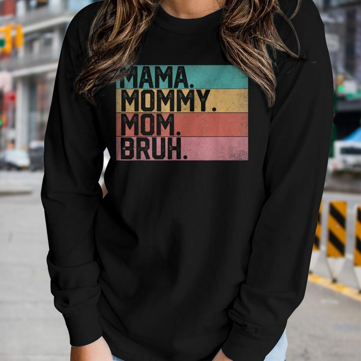 Mama Mommy Mom Bruh 2023 Vintage Mother Women Long Sleeve T-shirt Gifts for Her