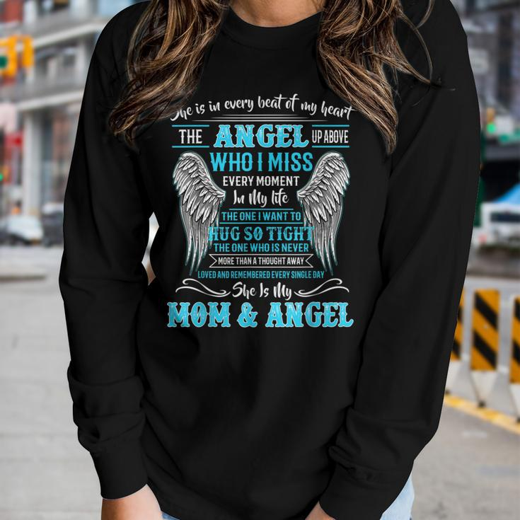 Memory Of Parents In Heaven For Daughter Son Loss Mom Women Long Sleeve T-shirt Gifts for Her