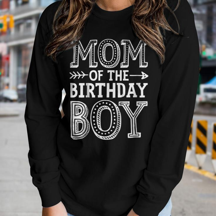 Mom Of The Birthday BoyShirt Mother Mama Moms Women Women Long Sleeve T-shirt Gifts for Her