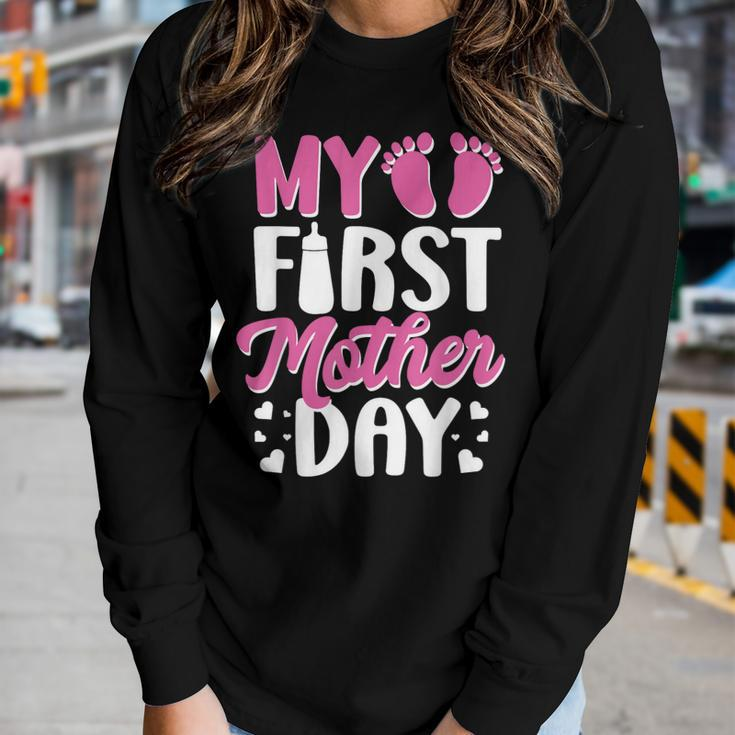Being Mom My First As A Mommy Women Long Sleeve T-shirt Gifts for Her