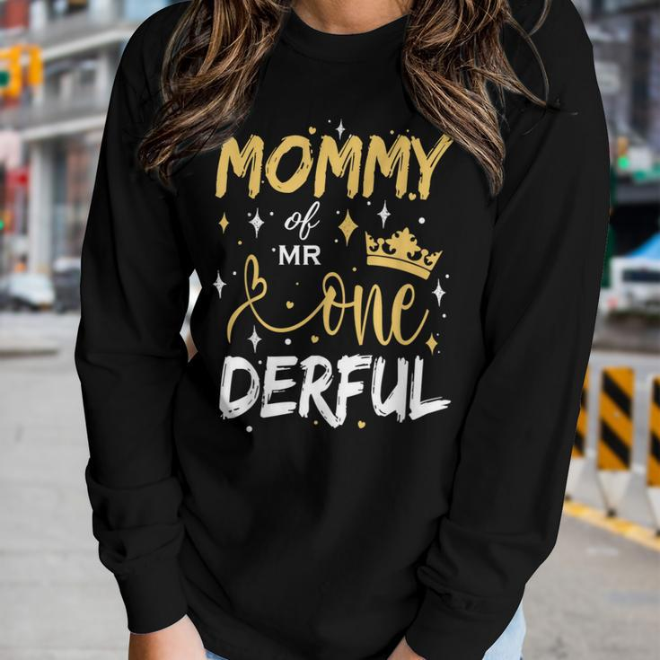 Mommy Of Mr Onederful 1St Birthday First One-Derful Matching Women Graphic Long Sleeve T-shirt Gifts for Her