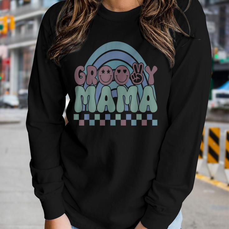 Mothers Day Retro Groovy Mama Mom Vintage Mama Retro Mama Women Graphic Long Sleeve T-shirt Gifts for Her