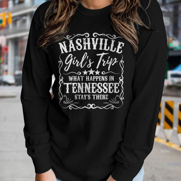 Womens Nashville Girls Trip Weekend Bachelorette Party Womens Women Long Sleeve T-shirt Gifts for Her