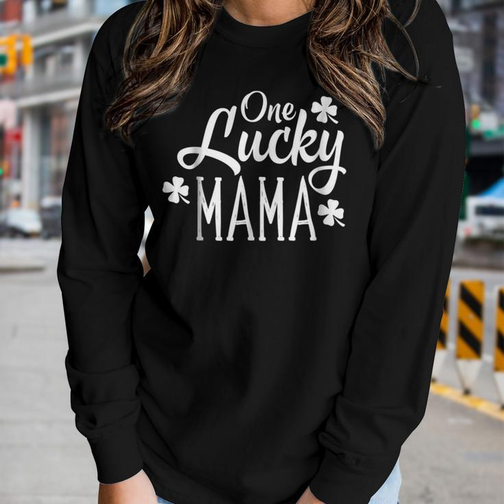 One Lucky Mama Clover Women Shirt St Patricks Day Mom Mother Women Long Sleeve T-shirt Gifts for Her
