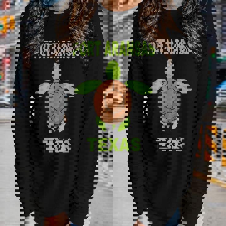 Port Aransas Family Vacation Texas Sea Turtle Women Long Sleeve T-shirt Gifts for Her