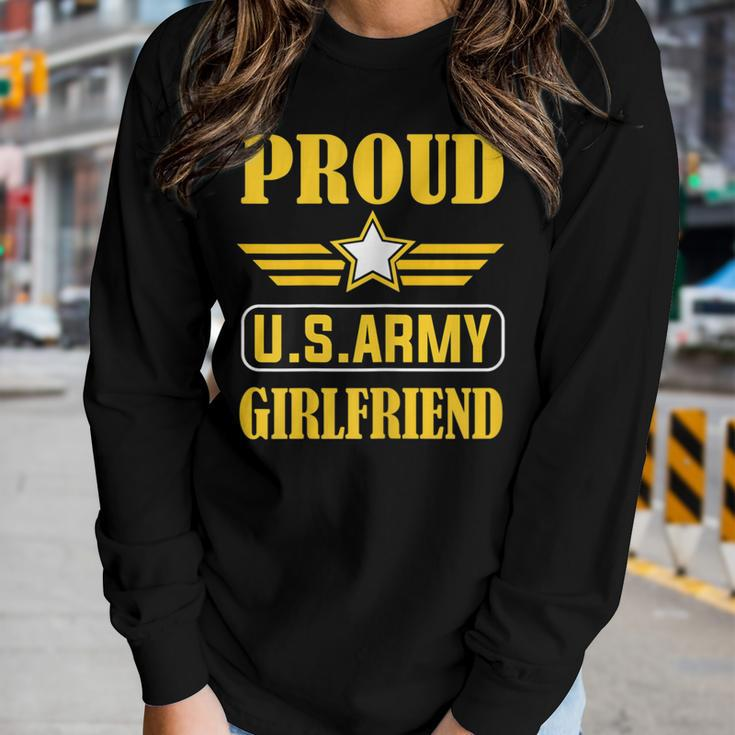 Proud Army Girlfriend National Guard Us Military Gf Women Long Sleeve T-shirt Gifts for Her