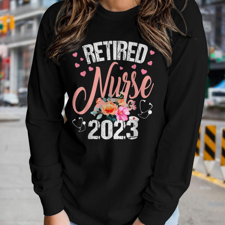 Retired Nurse 2023 Retirement For Nurse 2023 Nursing Women Graphic Long Sleeve T-shirt Gifts for Her