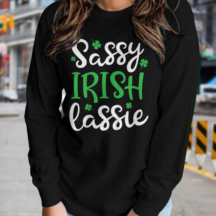 Sassy Irish LassieShirt St Patricks Day Irish Girls Women Women Long Sleeve T-shirt Gifts for Her