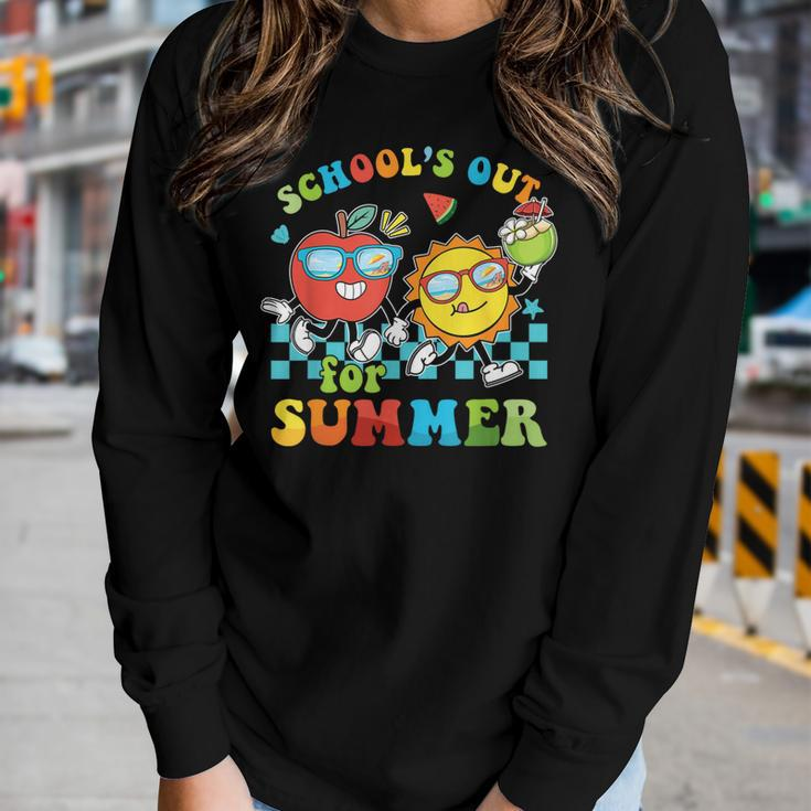 Schools Out For Summer Teacher Life Last Day Of School Women Long Sleeve T-shirt Gifts for Her