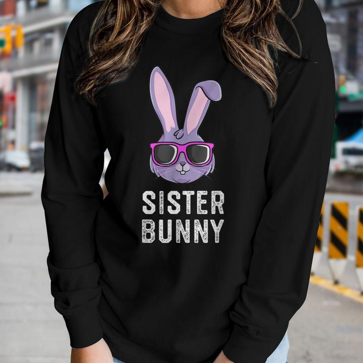 Sister Bunny Rabbit Sis Sisters Matching Family Easter Women Long Sleeve T-shirt Gifts for Her