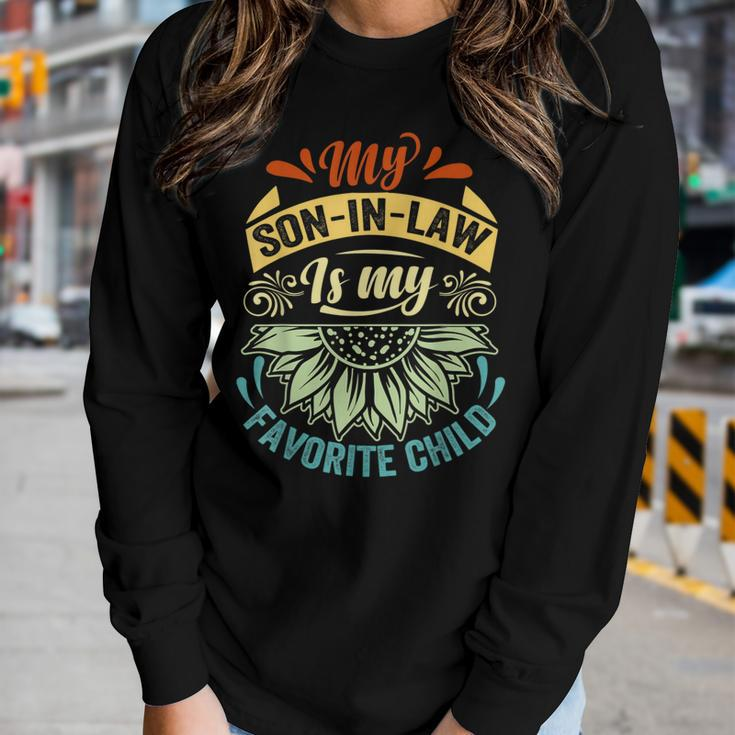 My Son In Law Is My Favorite Child Family Sunflower Women Long Sleeve T-shirt Gifts for Her