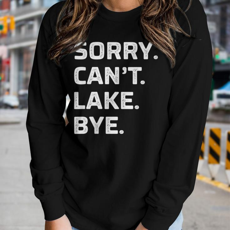 Womens Sorry - Cant - Lake - Bye - Vintage Style - Women Long Sleeve T-shirt Gifts for Her