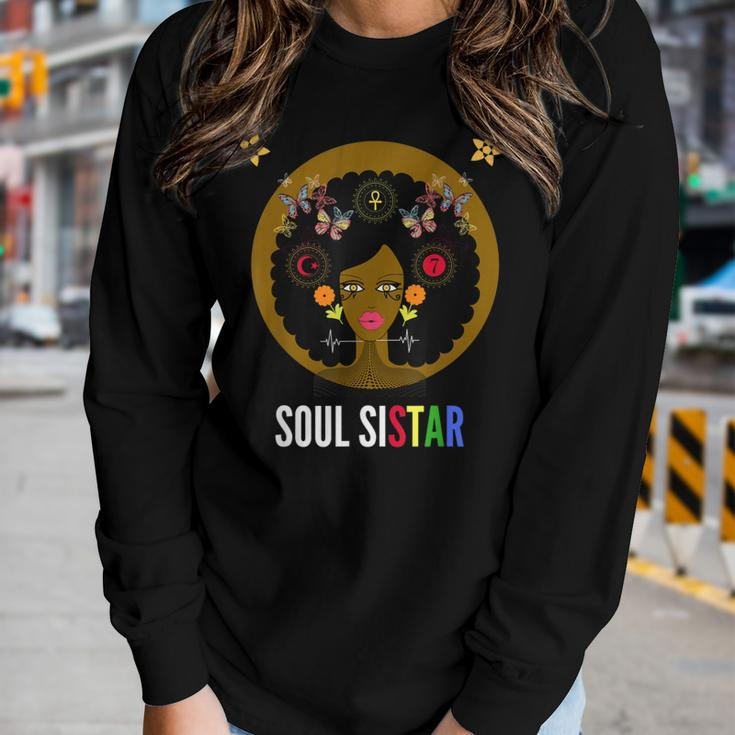 Soul Sister Sistar Black Girl Magic Melanin Women Long Sleeve T-shirt Gifts for Her