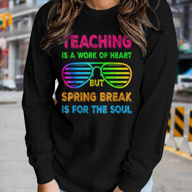 Spring Break Teacher 2023 Retro Spring Break 2023 Women Graphic Long Sleeve T-shirt Gifts for Her