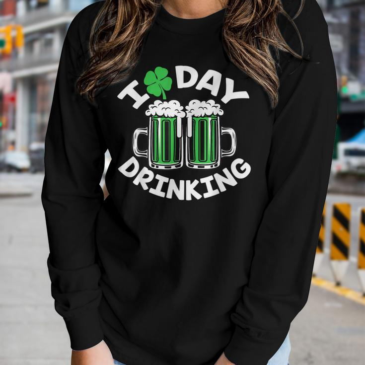 St Patricks Day I Love Day Drinking Funny Gifts Beer Lover Women Graphic Long Sleeve T-shirt Gifts for Her