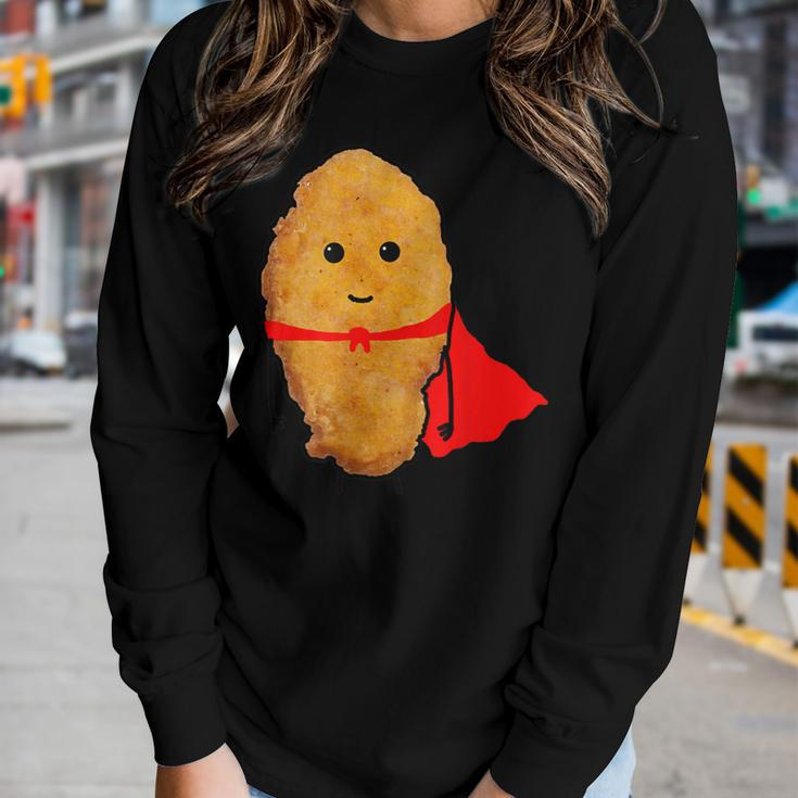 Super Hero Chicken Nuggets For Men Women Kids Women Long Sleeve T-shirt Gifts for Her