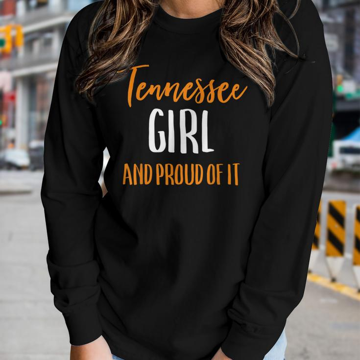 Tennessee Girl And Proud Of It Womens Football Vintage Women Graphic Long Sleeve T-shirt Gifts for Her