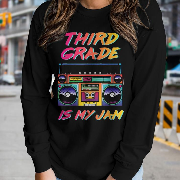 Third Grade Teacher Retro 80S 90S Back To School Women Graphic Long Sleeve T-shirt Gifts for Her