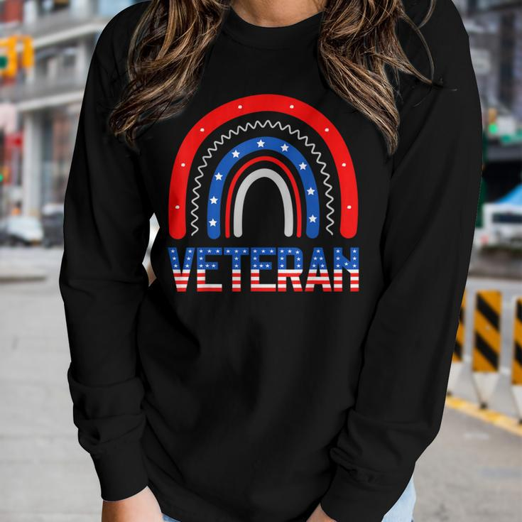 Veterans Day Veteran Appreciation Respect Honor Mom Dad Vets V3 Women Graphic Long Sleeve T-shirt Gifts for Her