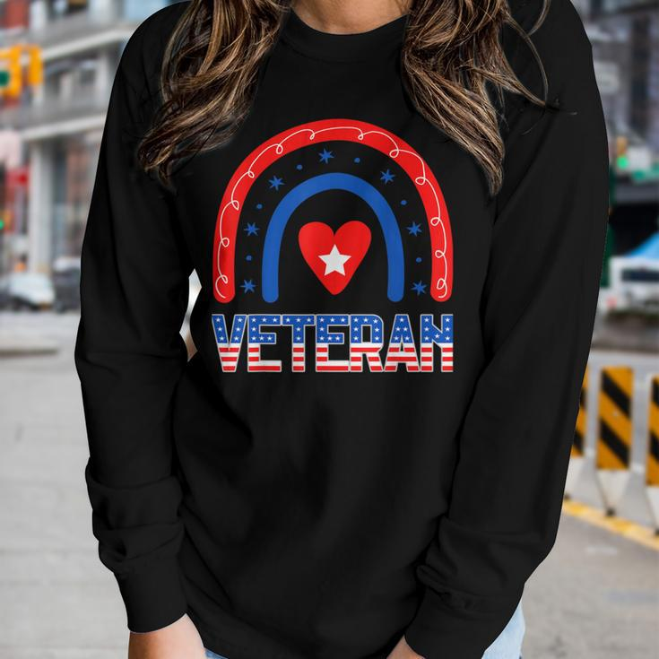 Veterans Day Veteran Appreciation Respect Honor Mom Dad Vets V7 Women Graphic Long Sleeve T-shirt Gifts for Her