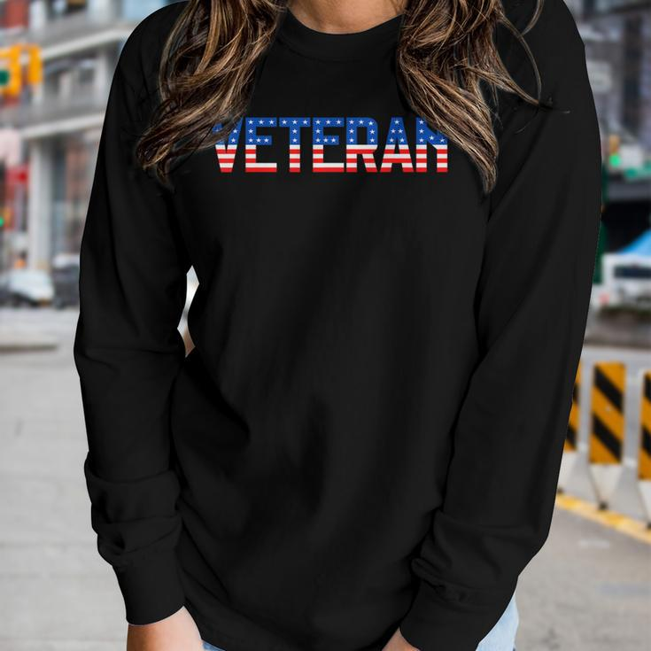 Veterans Day Veteran Appreciation Respect Honor Mom Dad Vets Women Graphic Long Sleeve T-shirt Gifts for Her