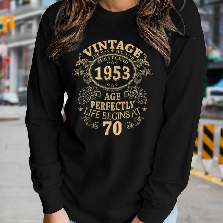 Vintage 1953 The Man Myth Legend 70Th Birthday For Men Women Long Sleeve T-shirt Gifts for Her