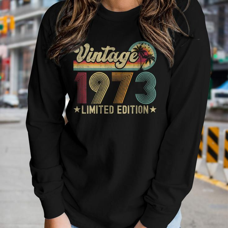 Womens 50 Year Old Vintage 1973 50Th Birthday Gifts For Women Men Women Graphic Long Sleeve T-shirt Gifts for Her