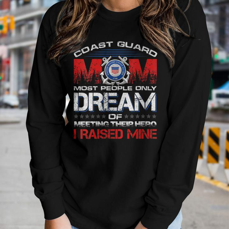 Womens Veteran Quotes - Coast Guard Mom Women Graphic Long Sleeve T-shirt Gifts for Her