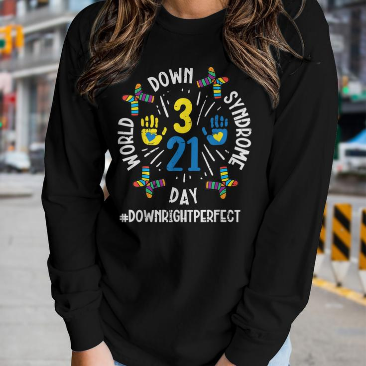 World Down Syndrome Day 321 Awareness Support Men Women Kids Women Long Sleeve T-shirt Gifts for Her