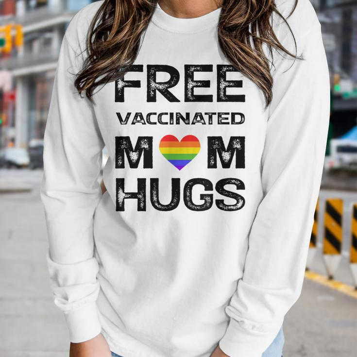Gay Pride Lesbian Free Vaccinated Mom Hugs Lgbt Women Long Sleeve T-shirt Gifts for Her