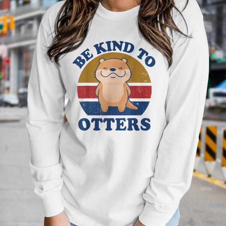 Otter- Be Kind To Otters Funny Kids Men Women Boy Gifts Women Graphic Long Sleeve T-shirt Gifts for Her