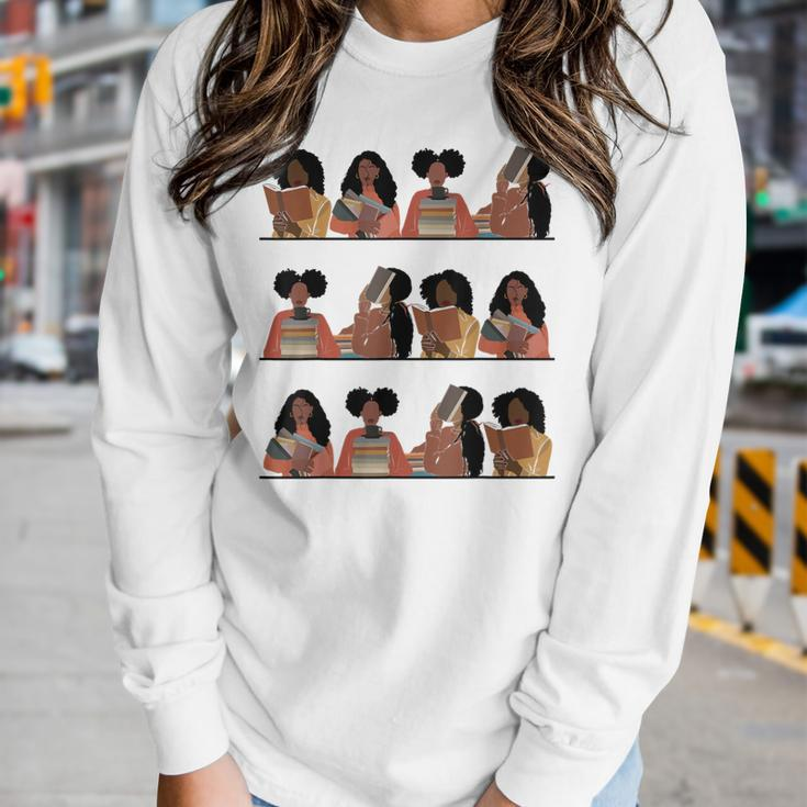 Pretty And Educated Black Women Read African American Bhm Women Graphic Long Sleeve T-shirt Gifts for Her
