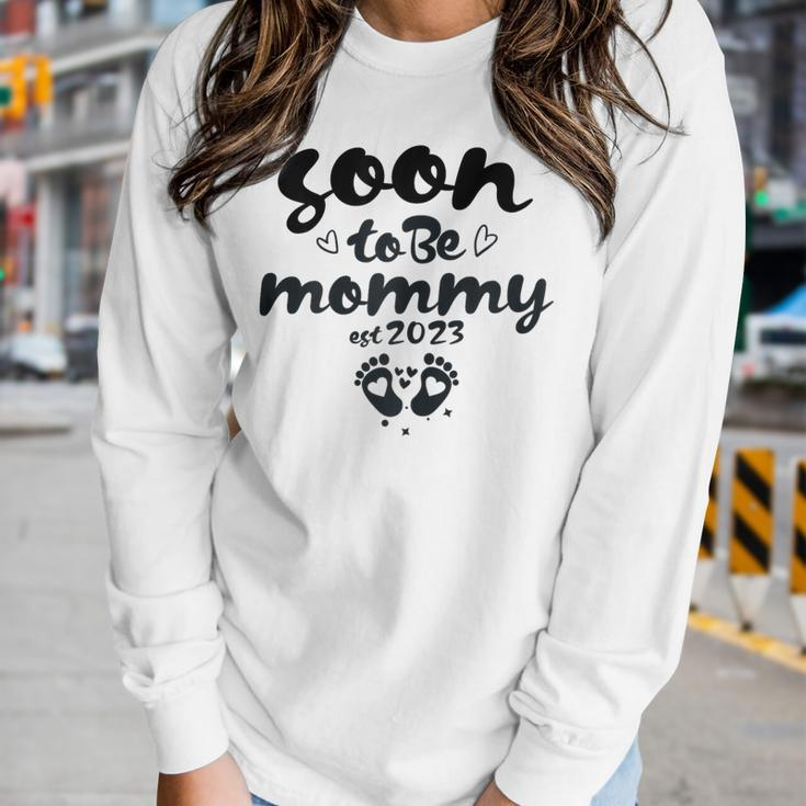 Womens Soon To Be Mommy First Time Mom New Mom Pregnancy Women Long Sleeve T-shirt Gifts for Her